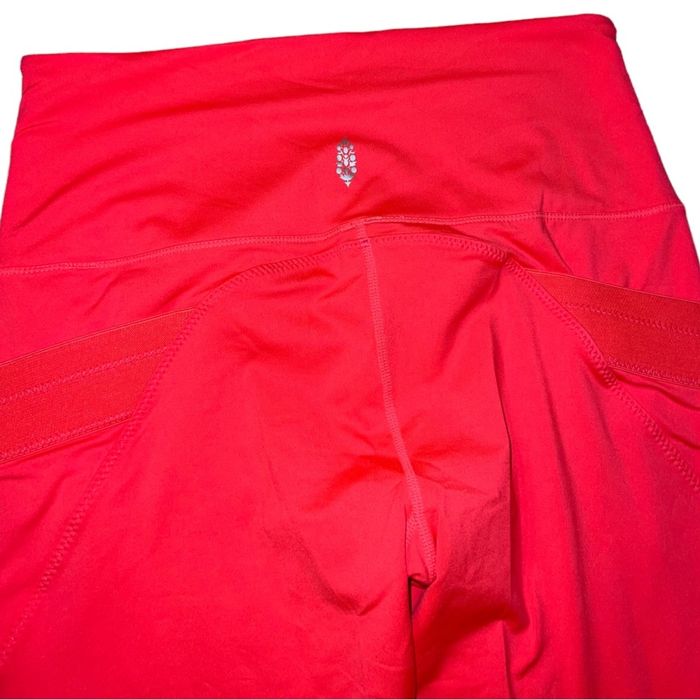 Free People Movement End Game Neon Coral Pink Orange Leggings Medium - Picture 4 of 7